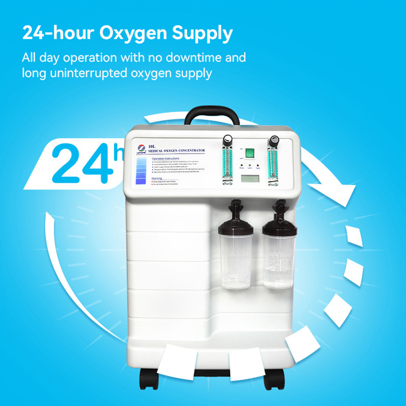   Hot sale two outlets 10LPM medical grade oxygen oxygen  o2 machine concentrators  